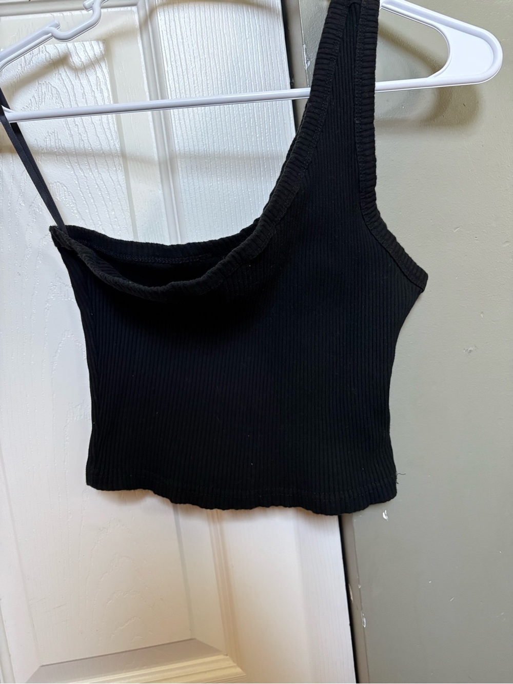 Ribbed One Shoulder Top